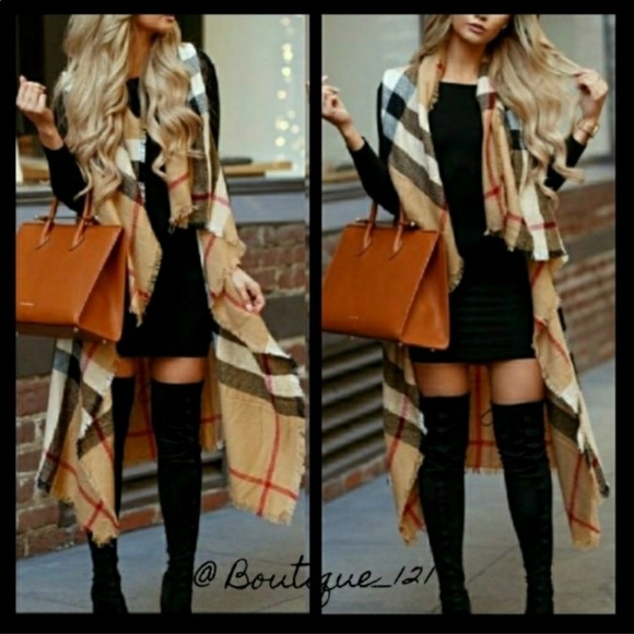 long plaid wrap/vest! - Picture 1 of 3